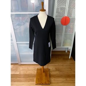 Forest Lily Ponte Knit Long Sleeve Sheath Dress